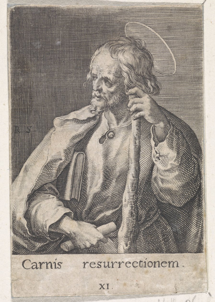Apostoł Jakub Mniejszy Chrystus, Maryja i Dwunastu Apostołów (tytuł serii) autorstwa Raphaël Sadeler (I)
