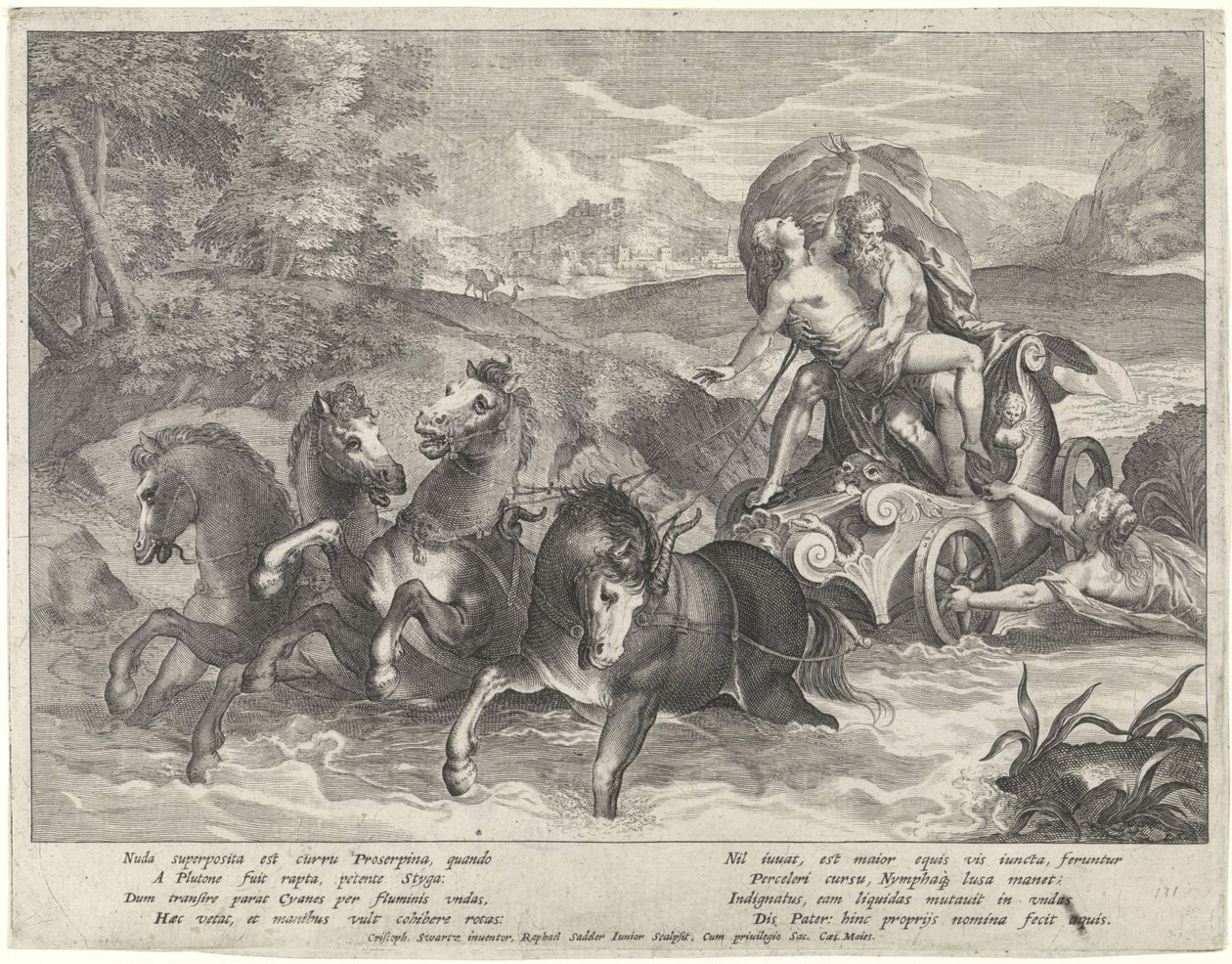 Rabunek Prozerpiny autorstwa Raphaël Sadeler (II)