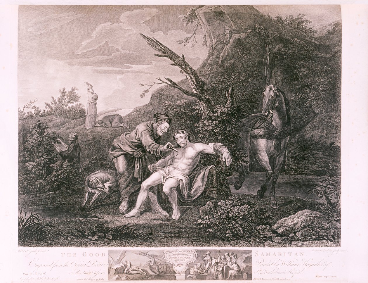 „Dobry Samarytanin”, 1772 autorstwa Ravend