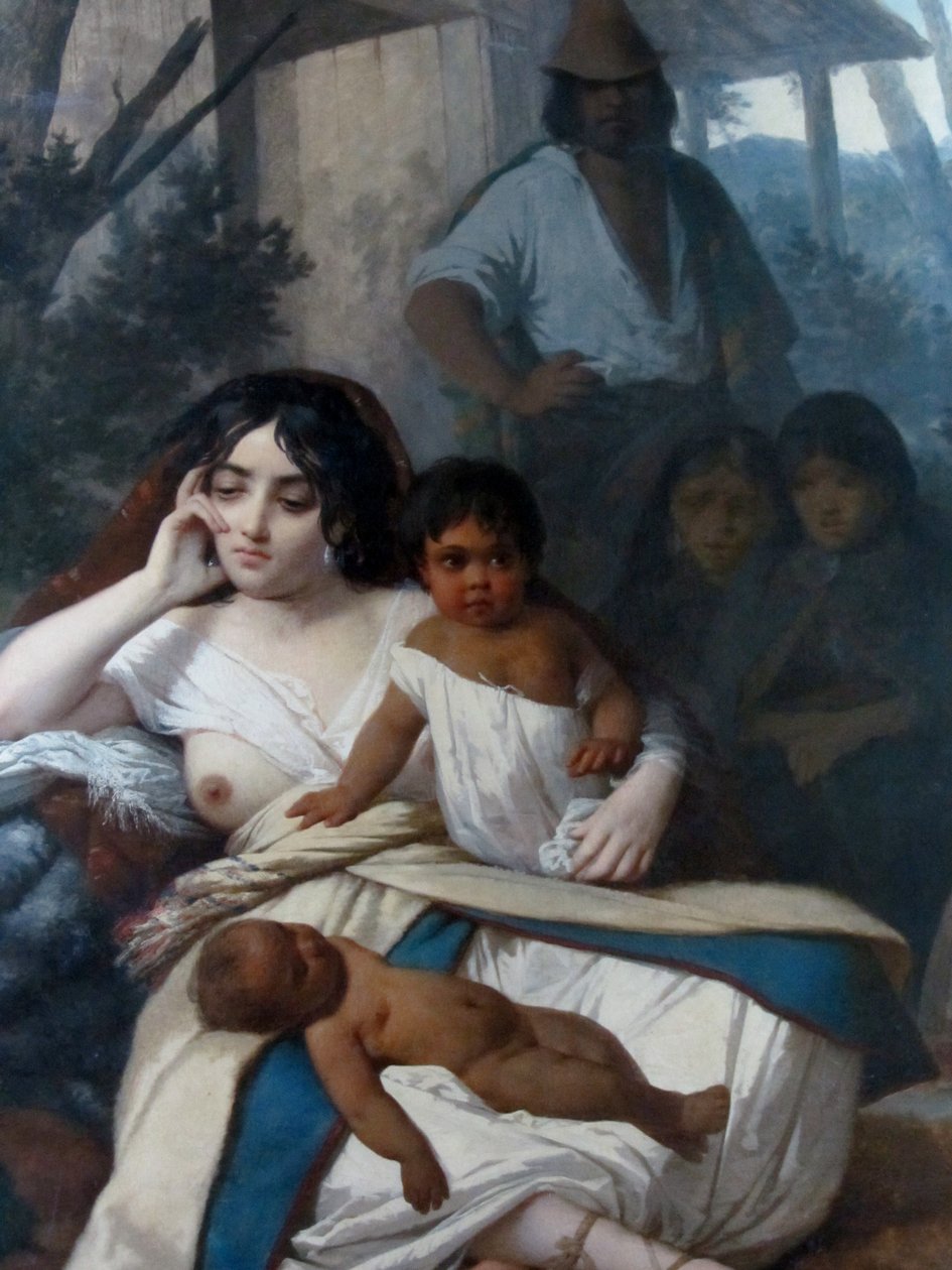 Elisa Bravo Jaramillo de Bañados, żona wodza lub Elisa Bravo w niewoli (szczegóły) autorstwa Raymond Auguste Quinsac Monvoisin