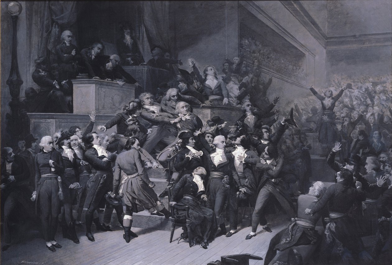 Dziewiąty termidor, ok. 1840 r autorstwa Raymond Quinsac Monvoisin