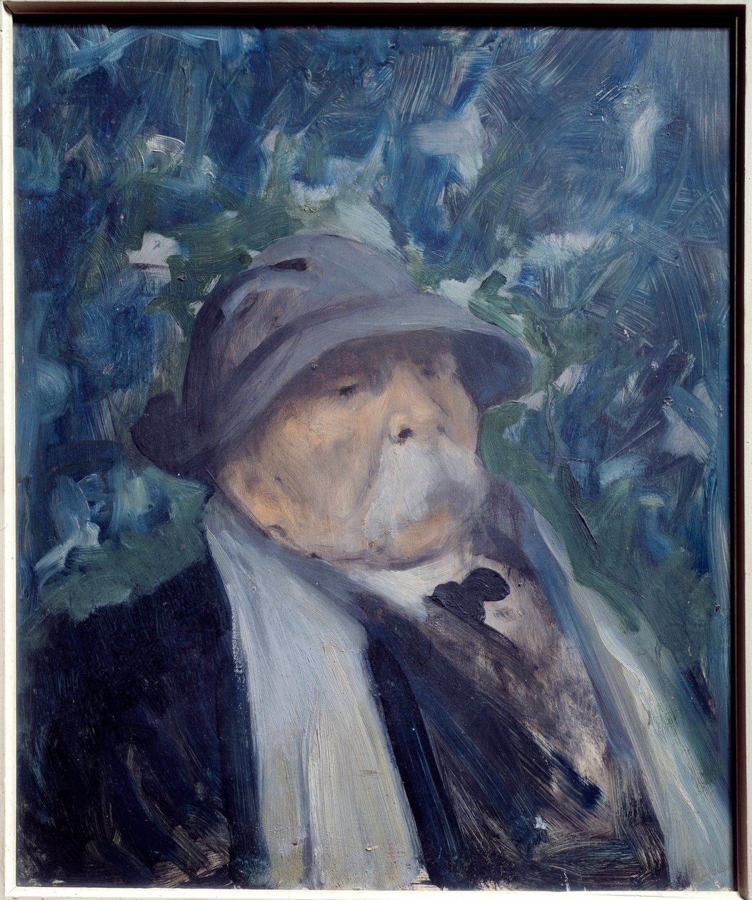 Portret polityka Georgesa Clemenceau (1841-1929). Malarstwo Raymonda Wooga (1875-1949), XX wiek. Olej na drewnie. Wymiary: 0,45 x 0,38 m. Paryż, Musée Carnavalet. Ostrożny! Korzystanie z tej pracy może podlegać prośbie o autoryzację strony trzeciej lub dod autorstwa Raymond Woog