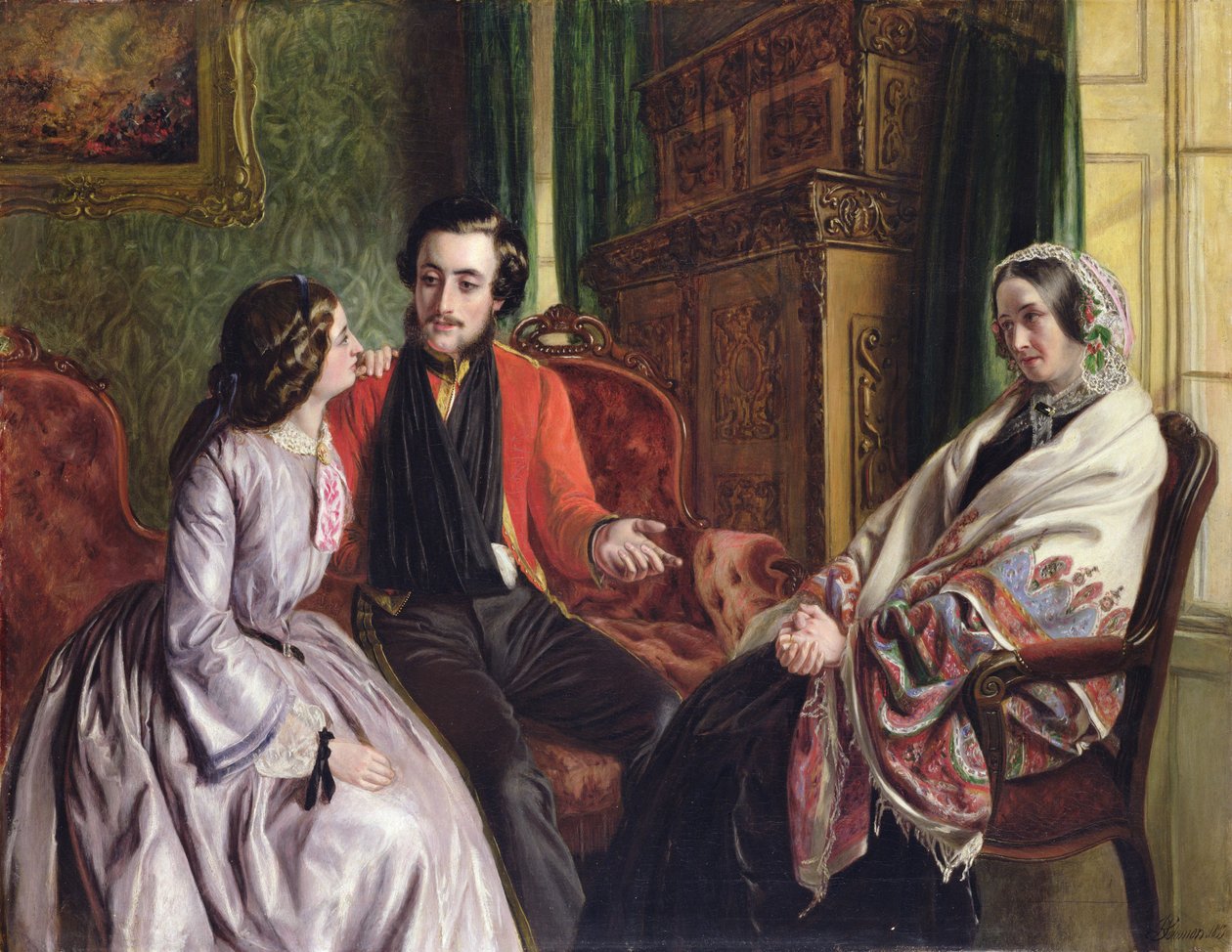 Historia kominiarki: „Gdzie mówił o najbardziej katastrofalnych szansach”, 1855 autorstwa Rebecca Solomon