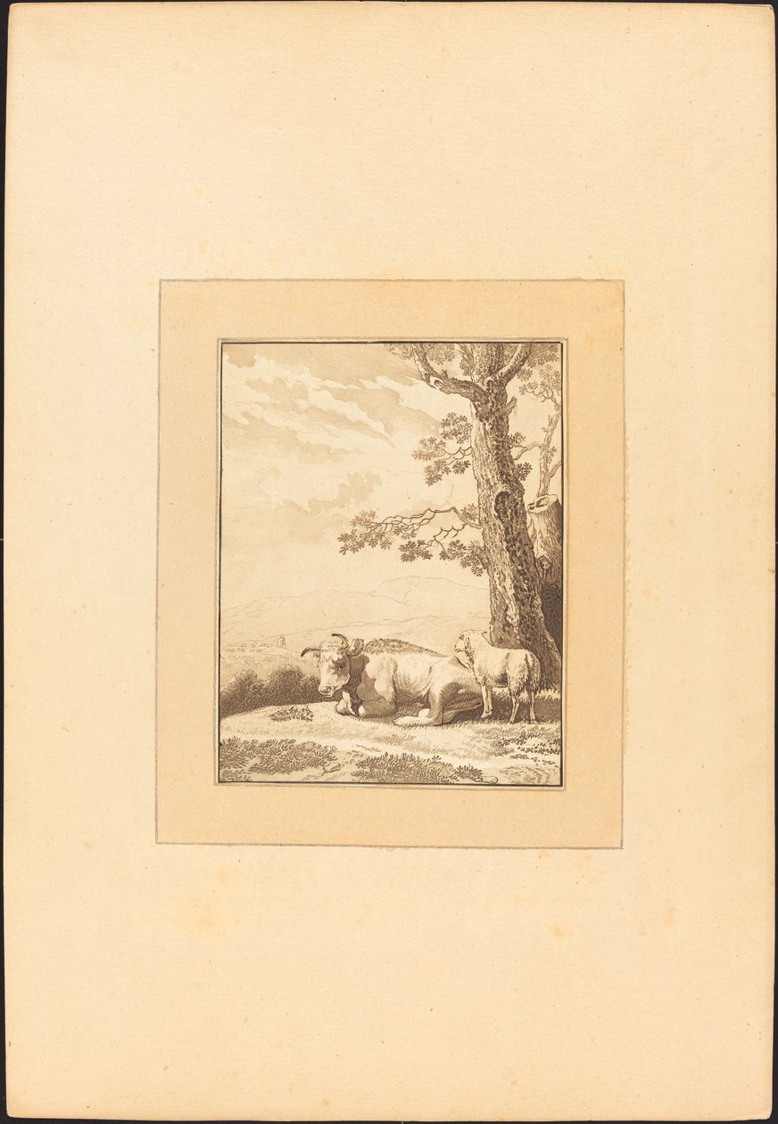 Odpoczywająca krowa autorstwa Regina Schönecker after Karel Dujardin