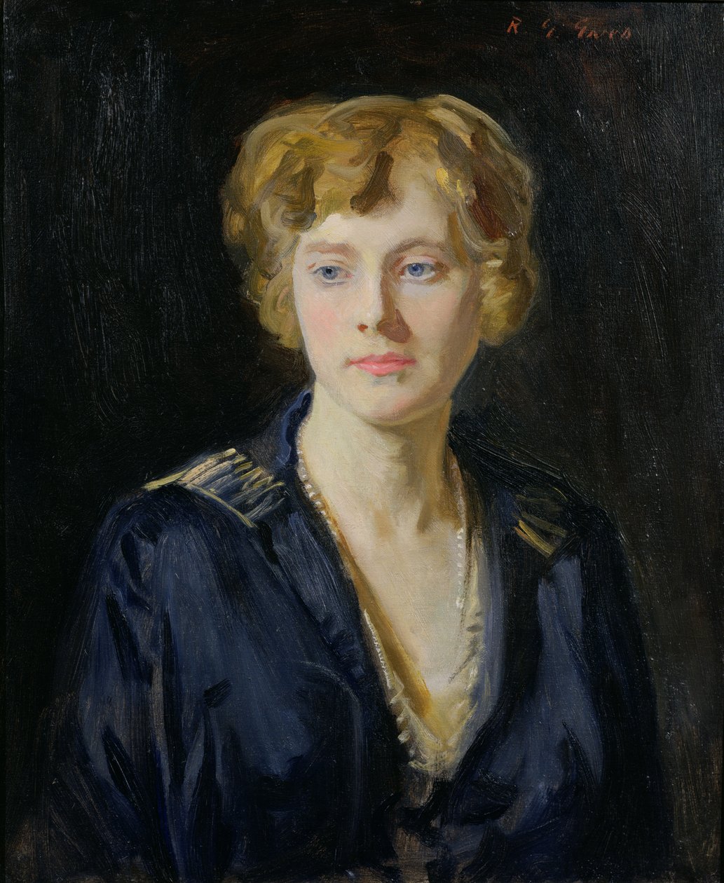 Portret jasnowłosej kobiety autorstwa Reginald Grenville Eves