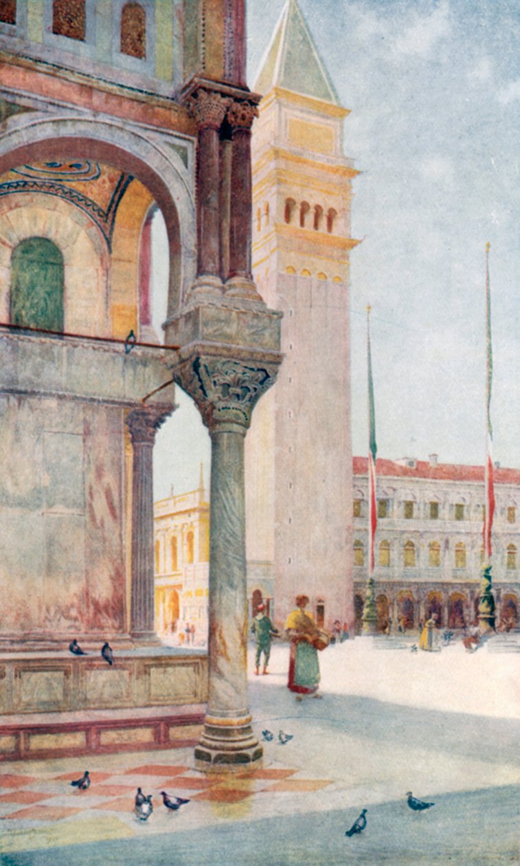 Kampanila (kolorowa litografia) autorstwa Reginald Barratt