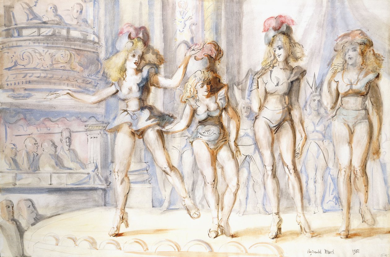 Burleska z czterema postaciami autorstwa Reginald Marsh