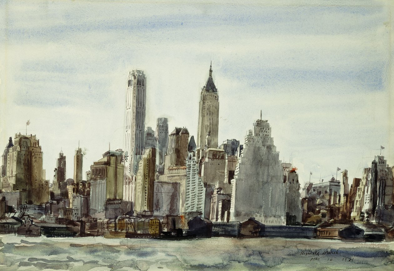 Pejzaż miejski, Nowy Jork autorstwa Reginald Marsh