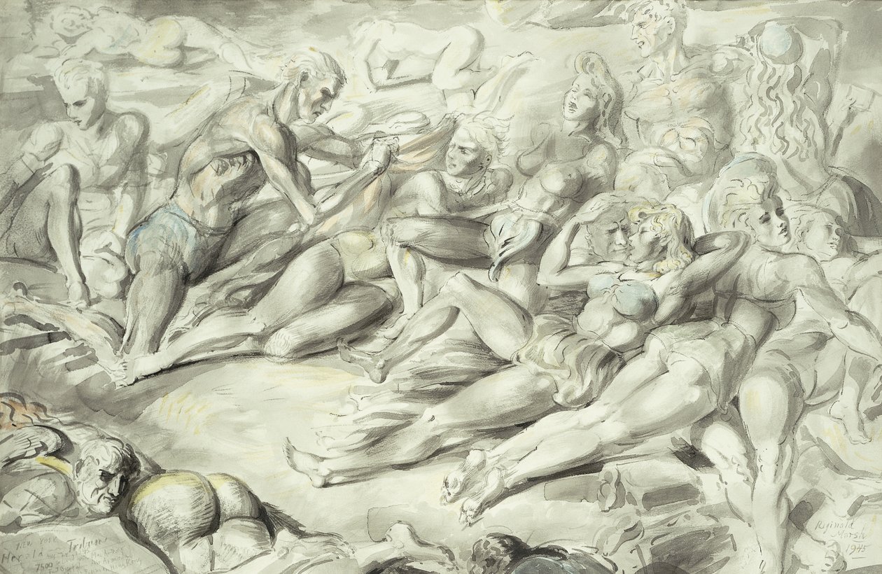 Plaża Coney Island autorstwa Reginald Marsh