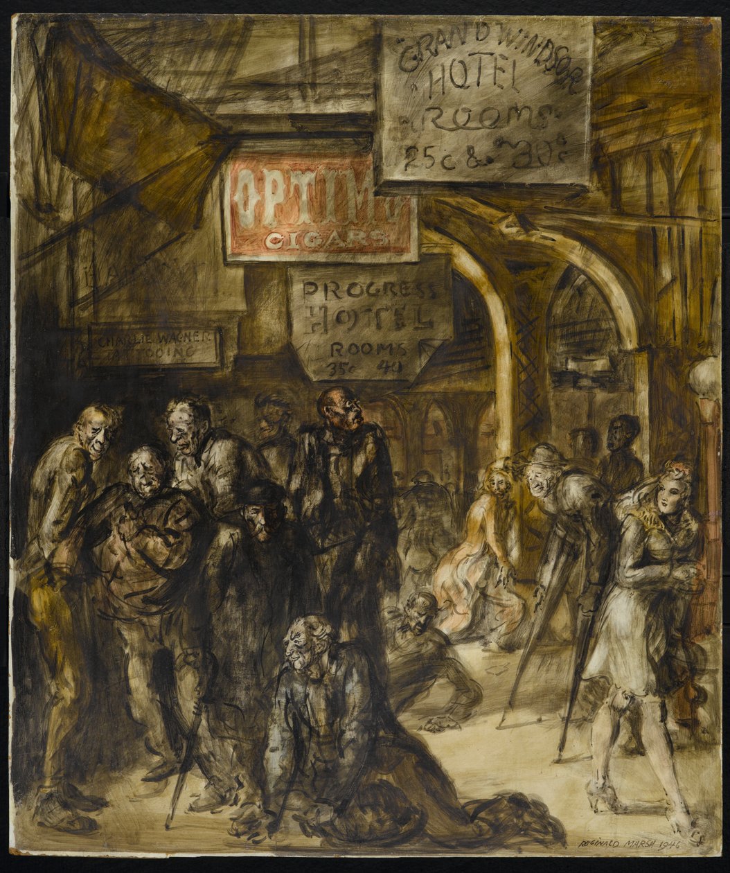 Grand Windsor Hotel autorstwa Reginald Marsh
