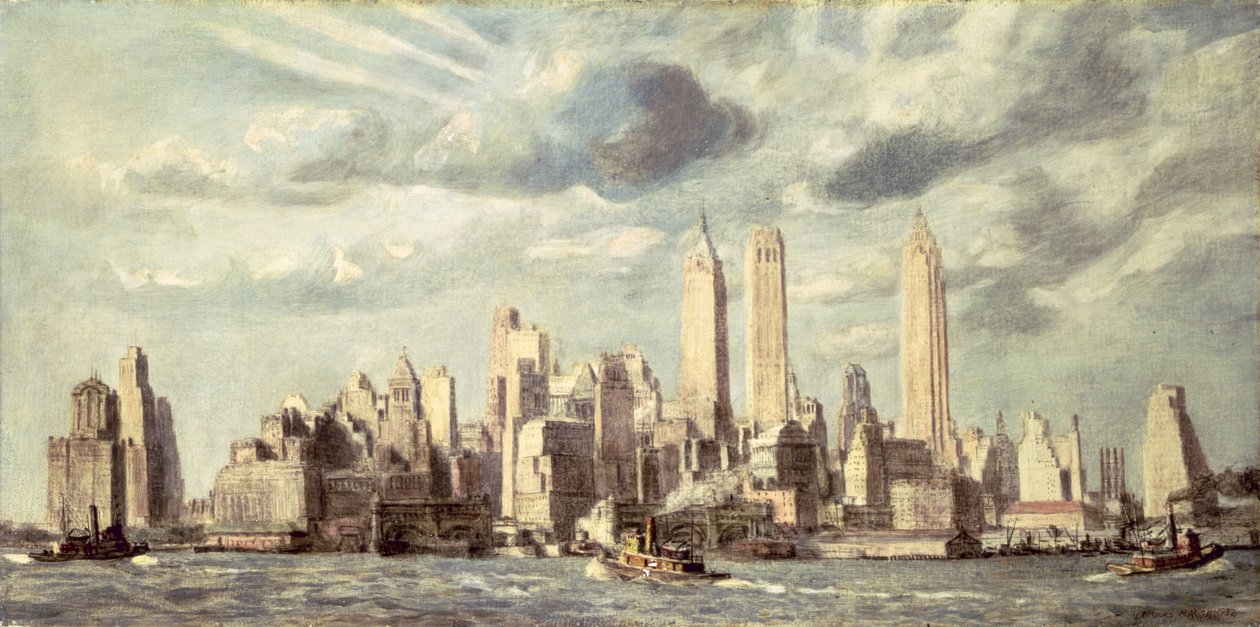 Dolny Manhattan autorstwa Reginald Marsh