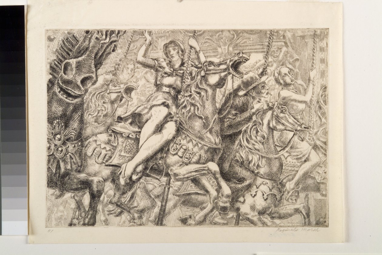 Wesoła karuzela (akwaforta) autorstwa Reginald Marsh