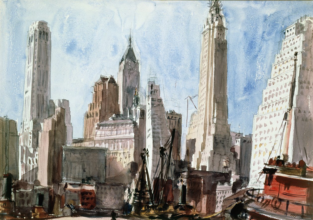 Drapacze chmur autorstwa Reginald Marsh