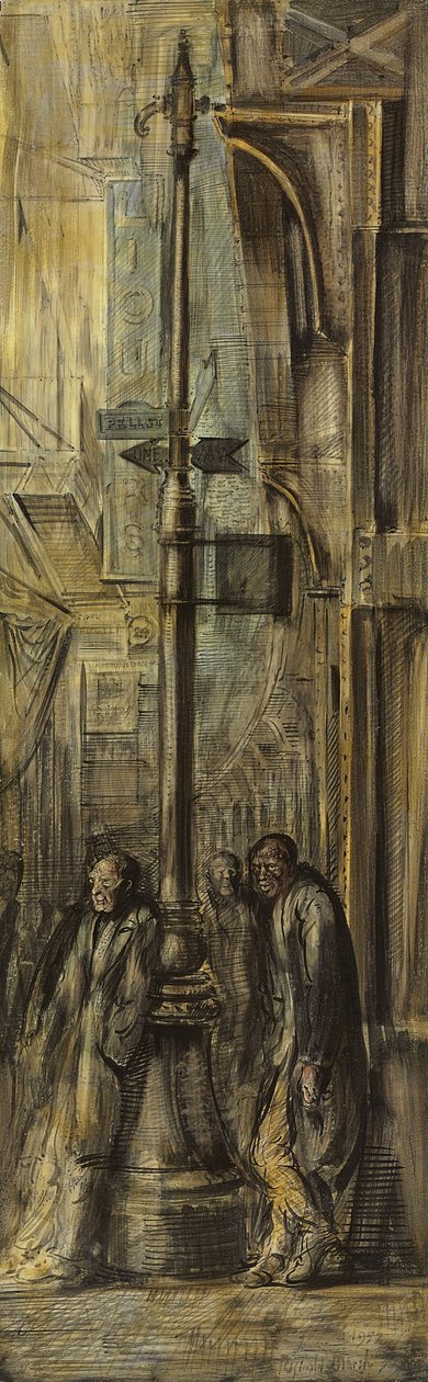 The Bowery at Pell Street autorstwa Reginald Marsh