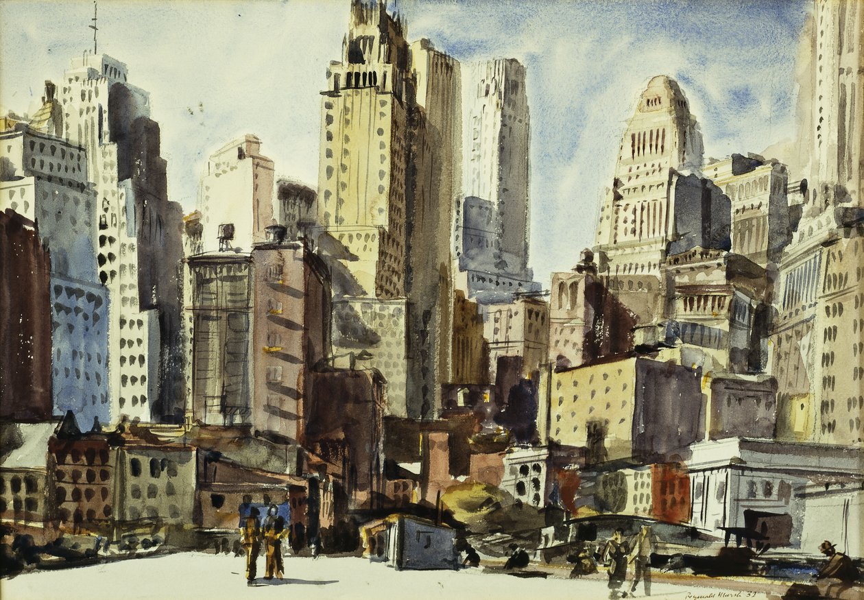 Widok z Coenties Slip autorstwa Reginald Marsh