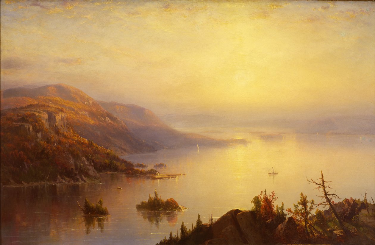 Jezioro George, c.1868 autorstwa Regis Francis Gignoux