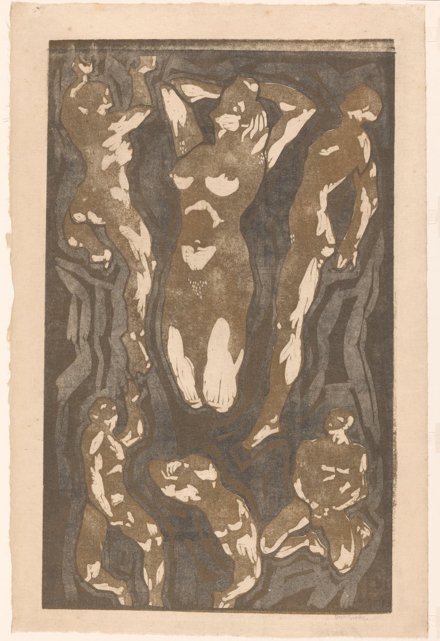 Kompozycja z sześcioma postaciami ludzkimi autorstwa Reijer Stolk (signed by artist)