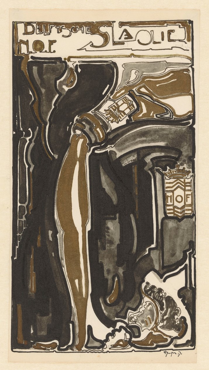 Olej do sałatek Delft N.O.F. (oryginalny tytuł na obiekcie) autorstwa Reijer Stolk (signed by artist)