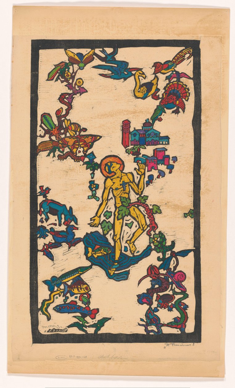 Św. Franciszek (oryginalny tytuł na obiekcie) autorstwa Reijer Stolk (signed by artist)