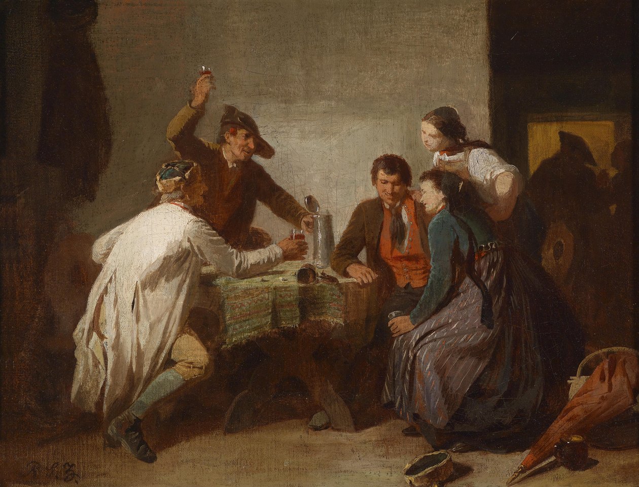Szczęśliwa runda pubu autorstwa Reinhard Sebastian Zimmermann