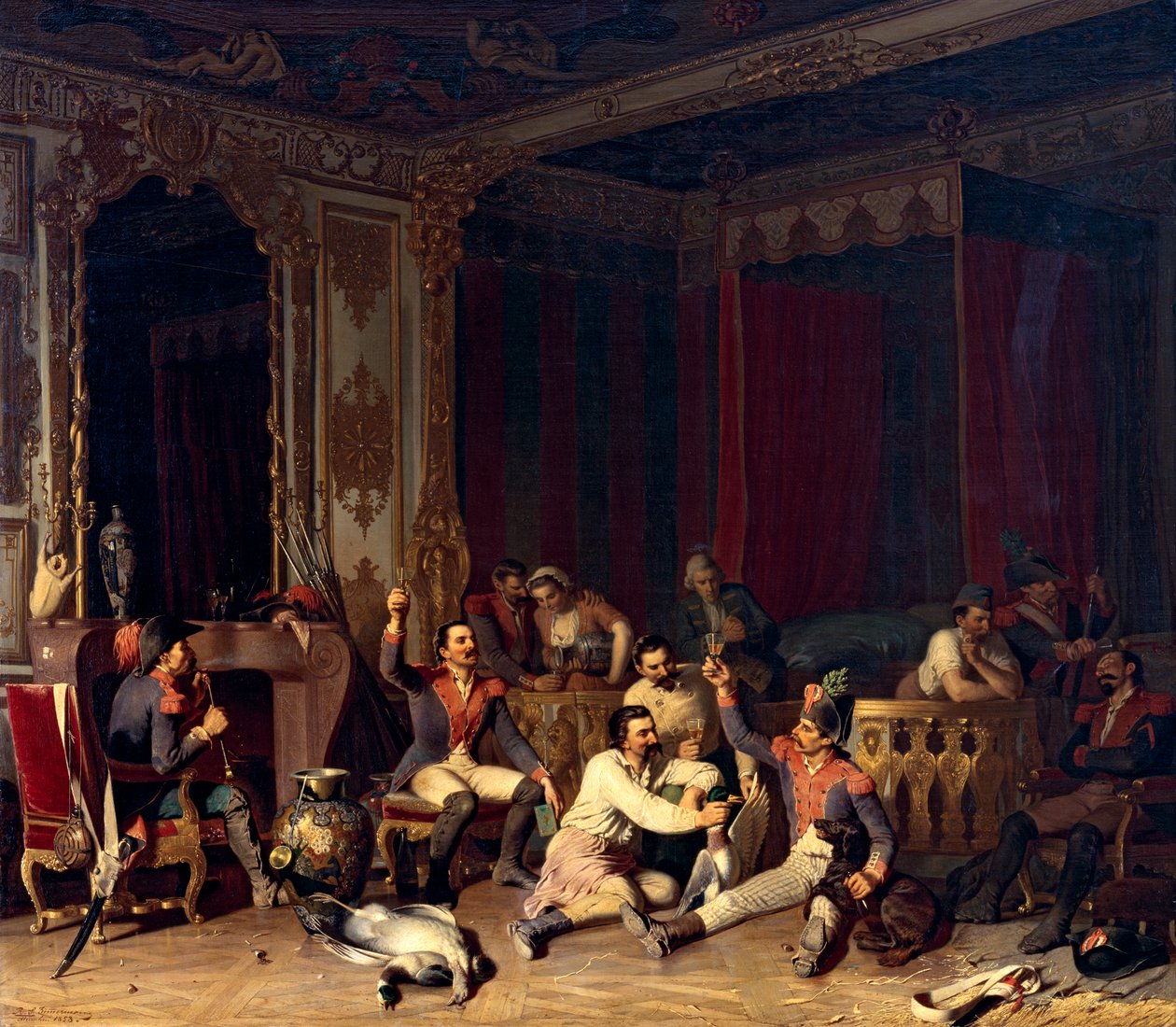 Kwatera francuskich żołnierzy autorstwa Reinhard Sebastian Zimmermann