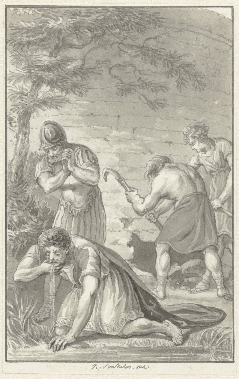 Upokorzenie Nerona autorstwa Reinier Vinkeles (I)
