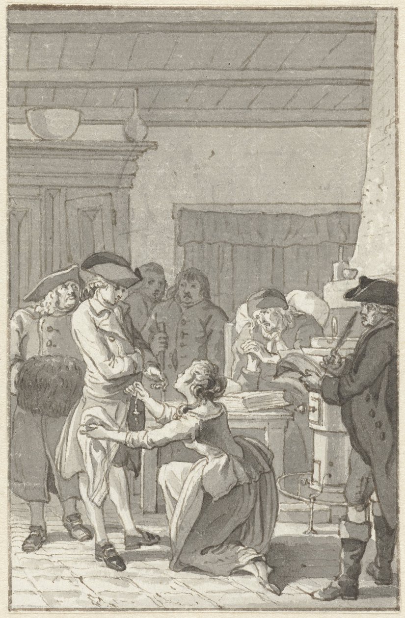 Ilustracja do powieści Gustav Lindau autorstwa Reinier Vinkeles (I)
