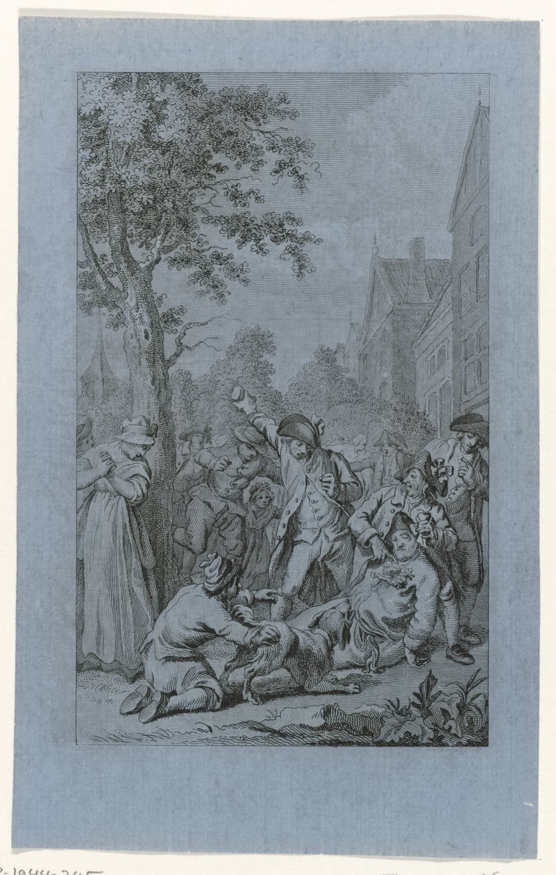 Nadużycie zwłok pastora P. van den Boscha w Zoetermeer, 1787 autorstwa Reinier Vinkeles (I)