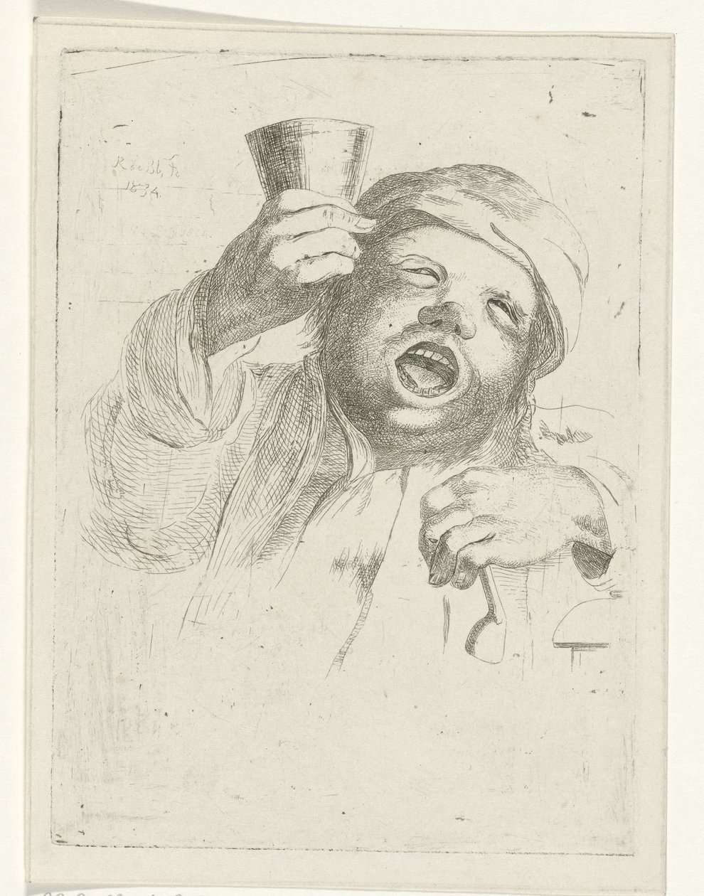 Pijący autorstwa Reinierus Albertus Ludovicus baron van Isendoorn à Blois