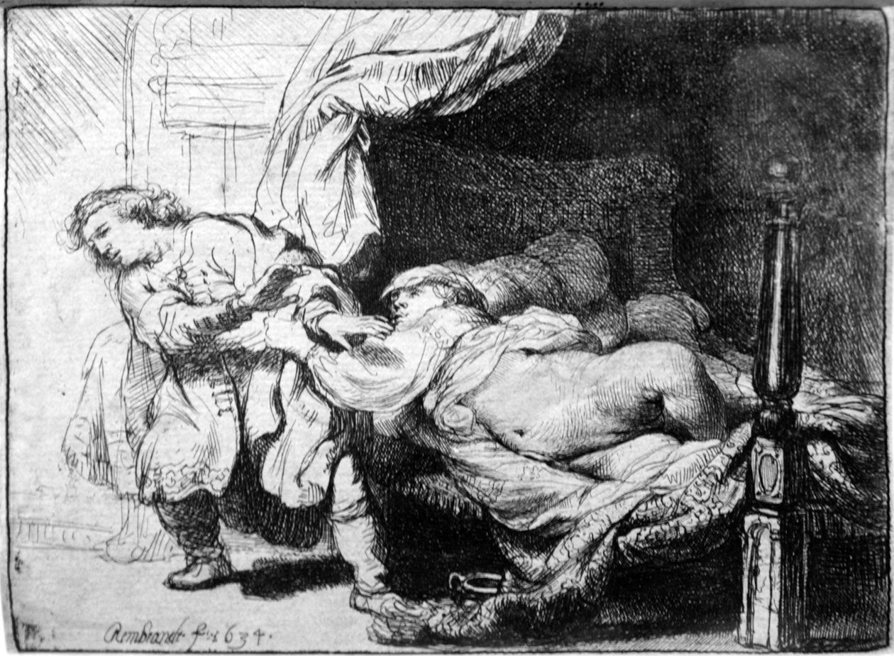 Żona Józefa i Potyfara autorstwa Rembrandt van Rijn