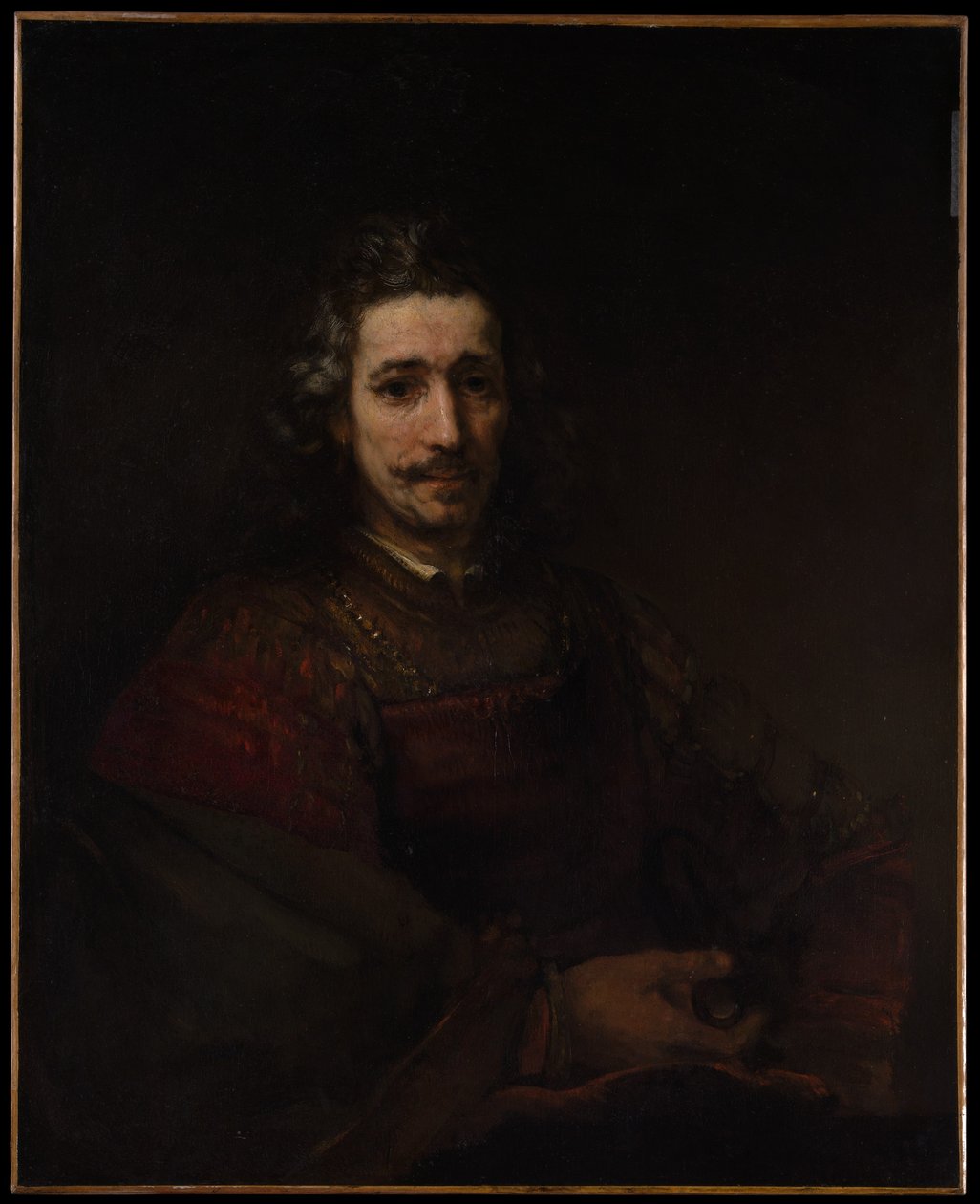 Człowiek z lupą autorstwa Rembrandt van Rijn