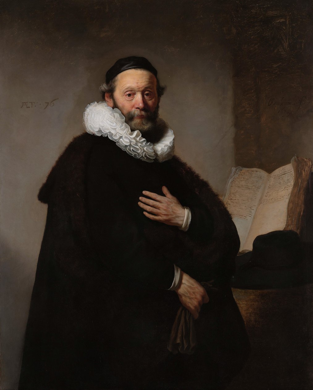 Portret Johannesa Wtenbogaerta autorstwa Rembrandt van Rijn