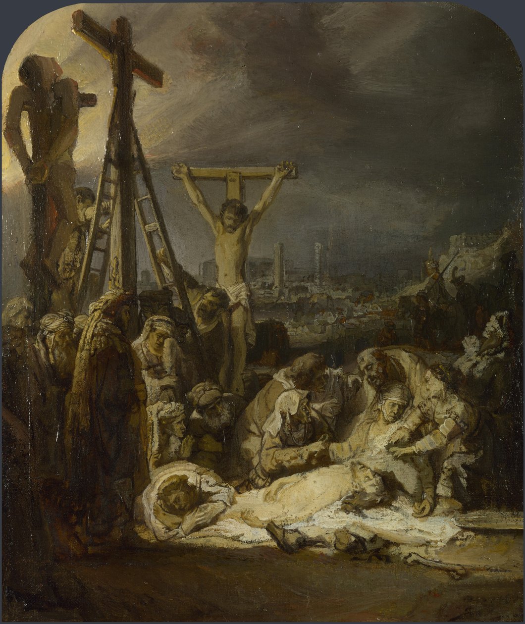 Lament nad zmarłym Chrystusem autorstwa Rembrandt van Rijn