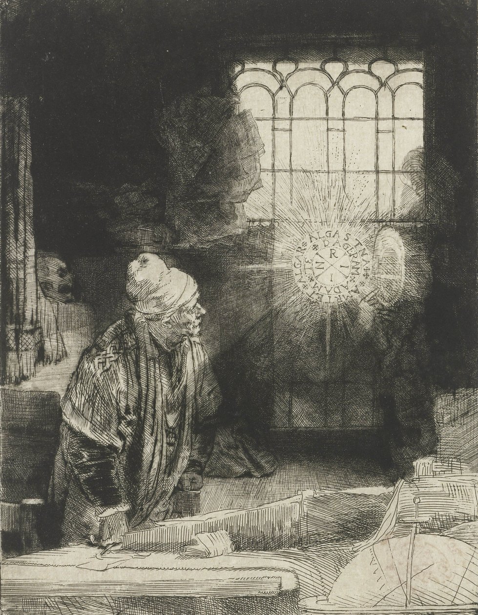 Uczony w swoim gabinecie autorstwa Rembrandt van Rijn