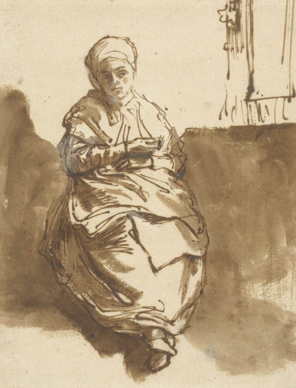 Saskia siedząca przy oknie, ok. 1638 r. autorstwa Rembrandt van Rijn