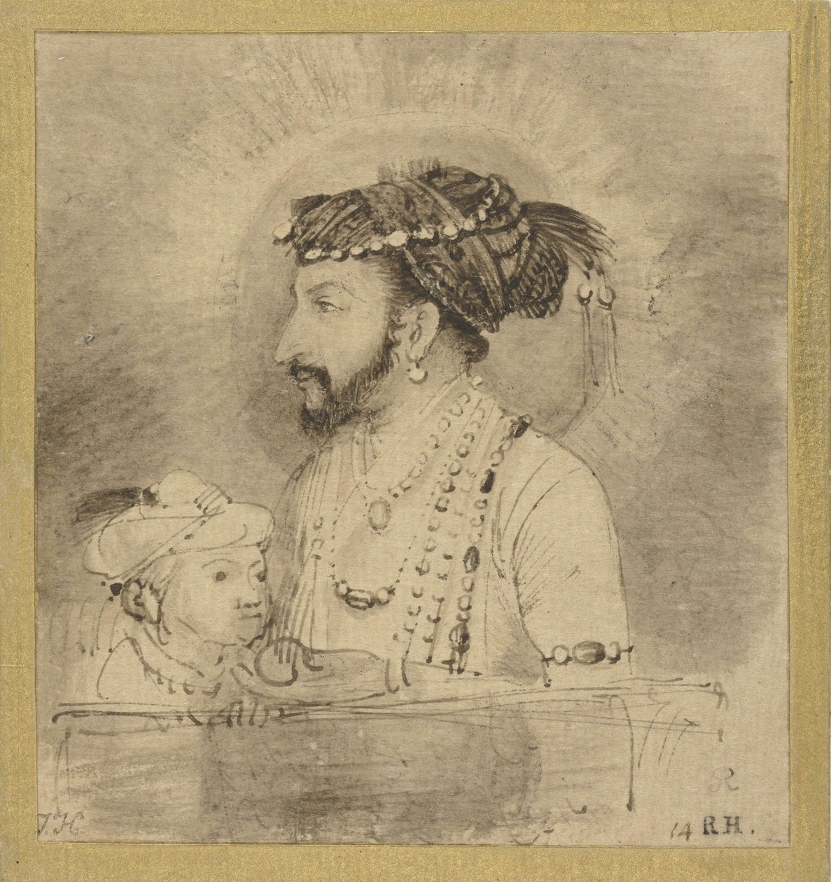Shah Jahan i jego syn, ok. 1656-58 autorstwa Rembrandt van Rijn