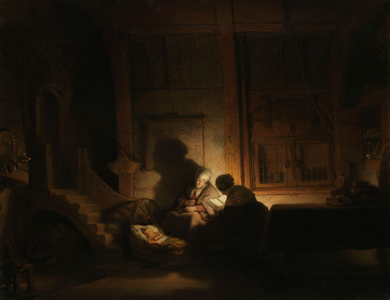 Święta Rodzina w nocy, ok. 1642-48 autorstwa Rembrandt van Rijn