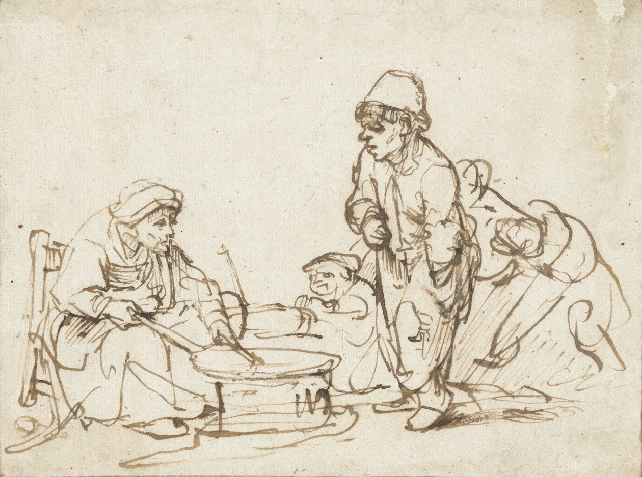 Kobieta naleśnikowa, ok. 1635 r autorstwa Rembrandt van Rijn