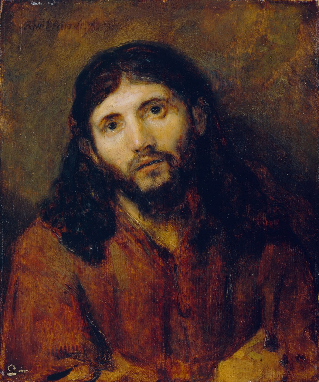 Chrystus, ok.164850 (olej na desce dębowej) autorstwa Rembrandt van Rijn