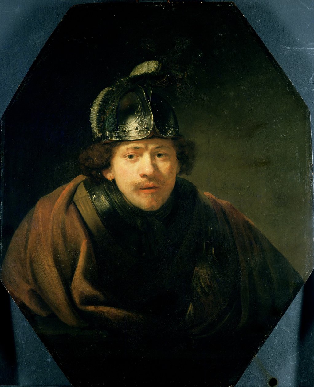 Autoportret z hełmem, 1634 autorstwa Rembrandt van Rijn