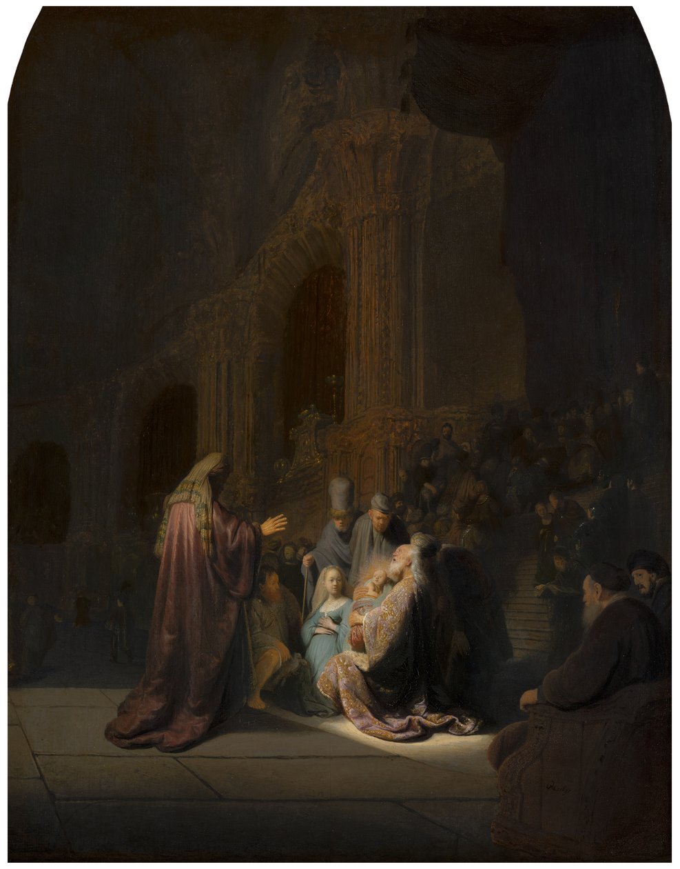 Symeons Pieśń uwielbienia, 1631 autorstwa Rembrandt van Rijn