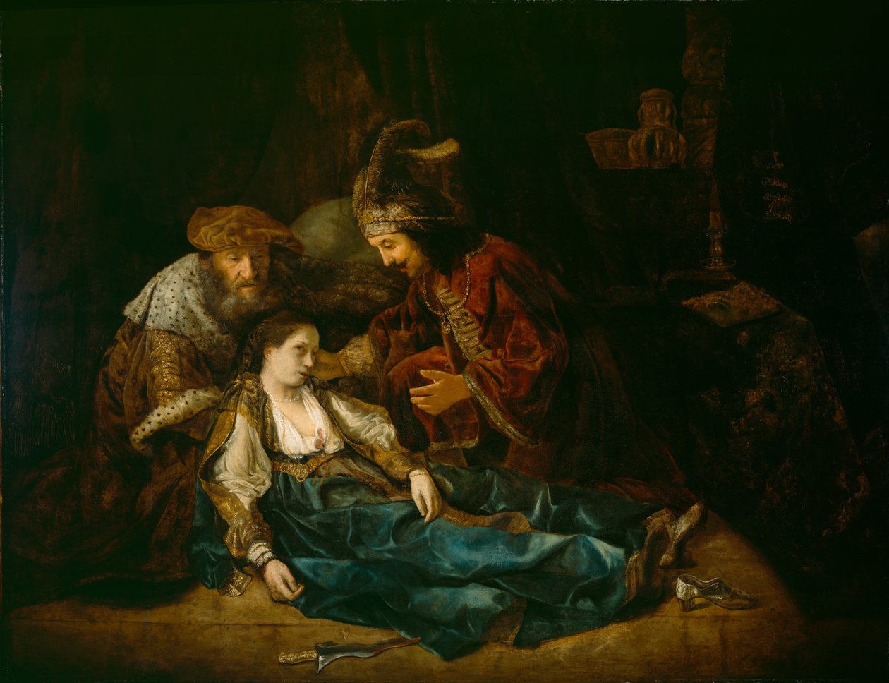 Śmierć Lukrecji, połowa lat czterdziestych XVII wieku autorstwa Rembrandt van Rijn