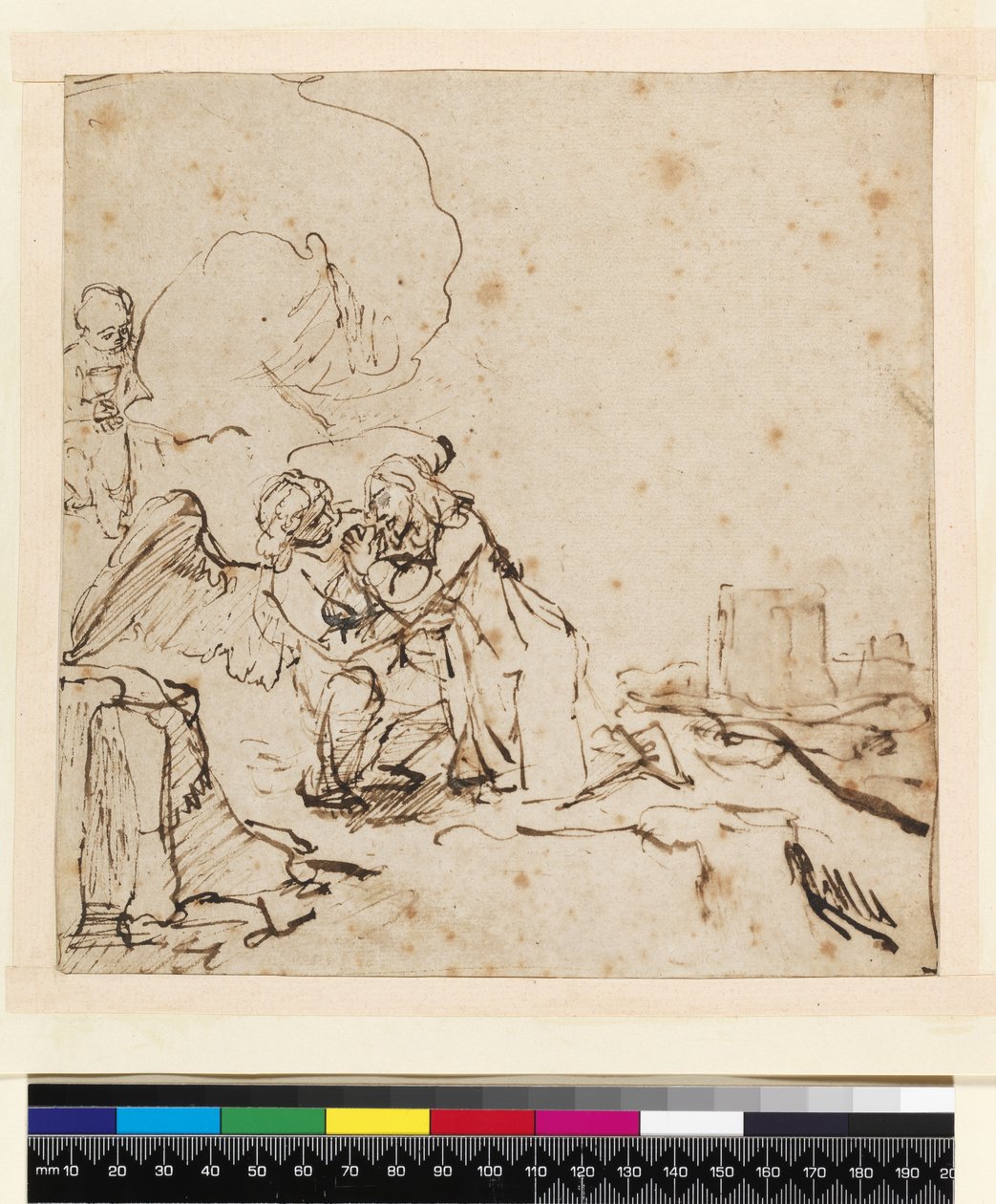 2140 Agonia w ogrodzie, ok. 1650-60 (pióro i tusz z przemyciem na papierze) autorstwa Rembrandt van Rijn