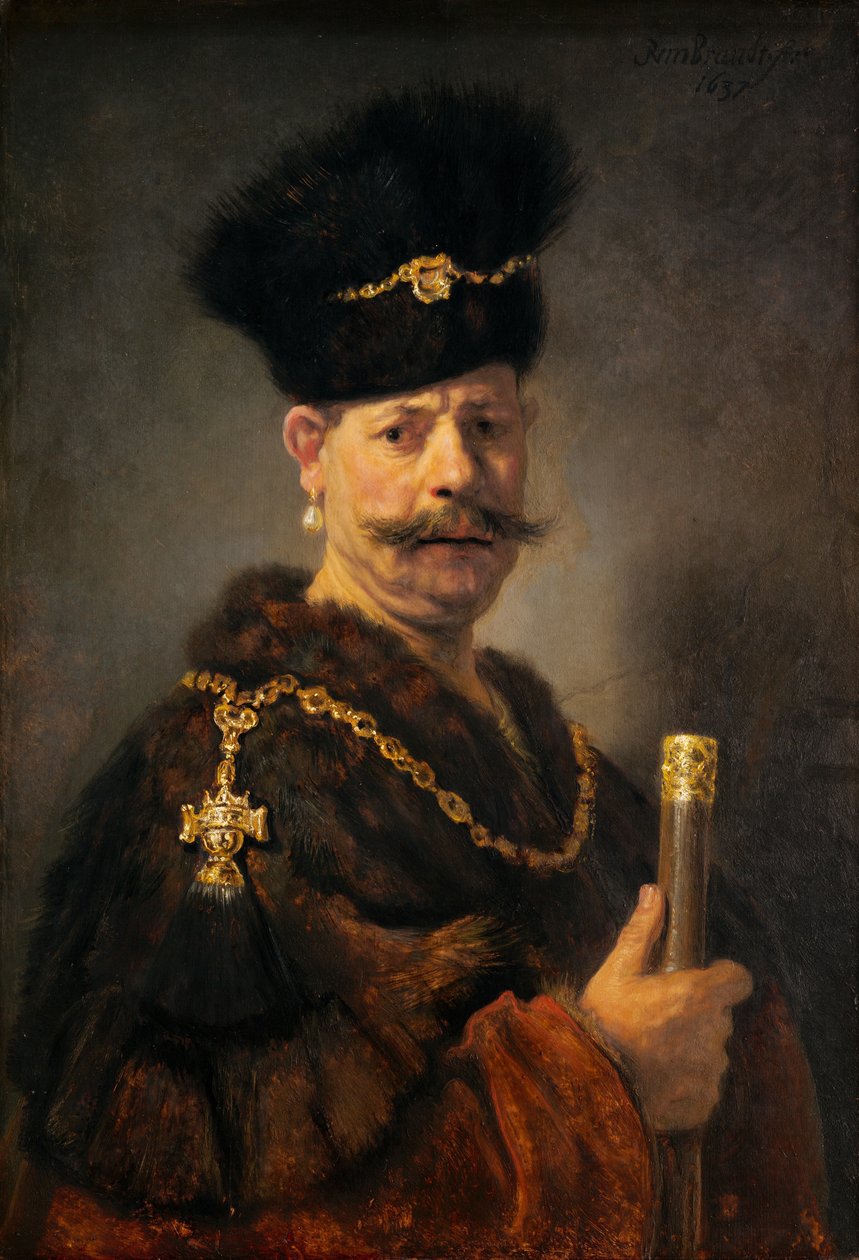 Polski szlachcic autorstwa Rembrandt van Rijn