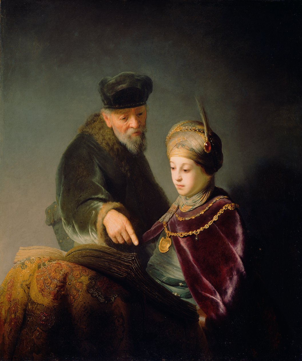 Młody uczony i jego opiekun autorstwa Rembrandt van Rijn