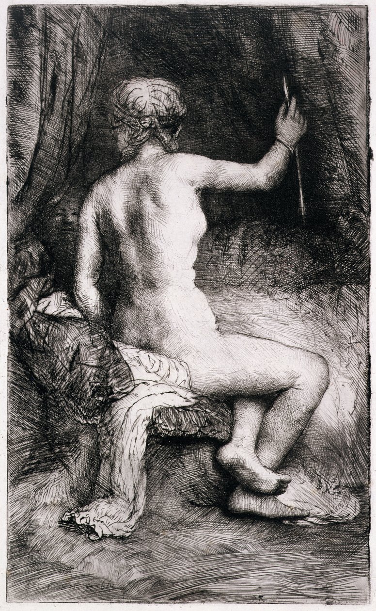 AD.12.39-153 Kobieta ze strzałą, 1661 autorstwa Rembrandt van Rijn