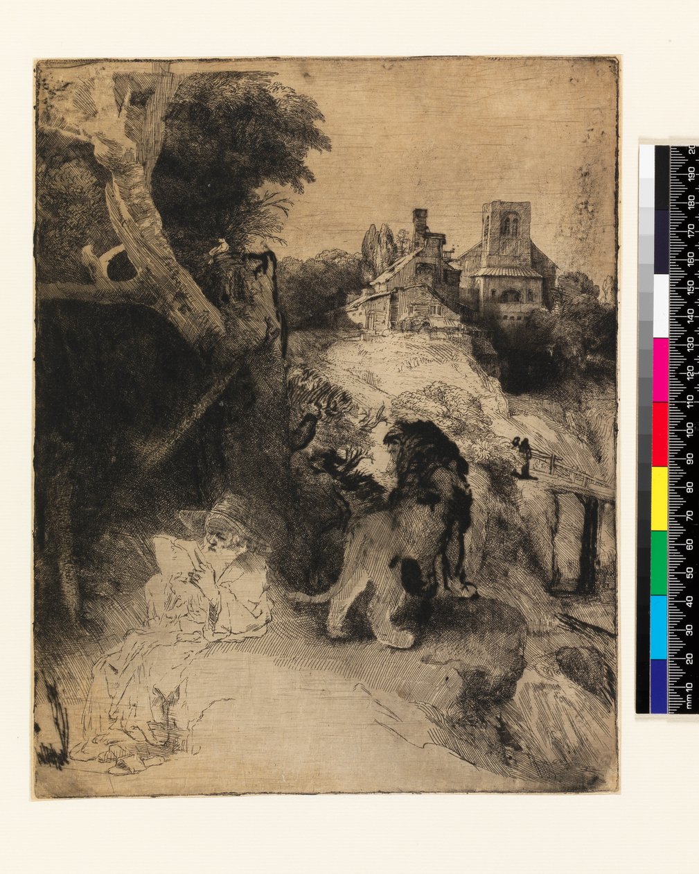 AD.12.39-376 Św. Jerome w pejzażu włoskim autorstwa Rembrandt van Rijn