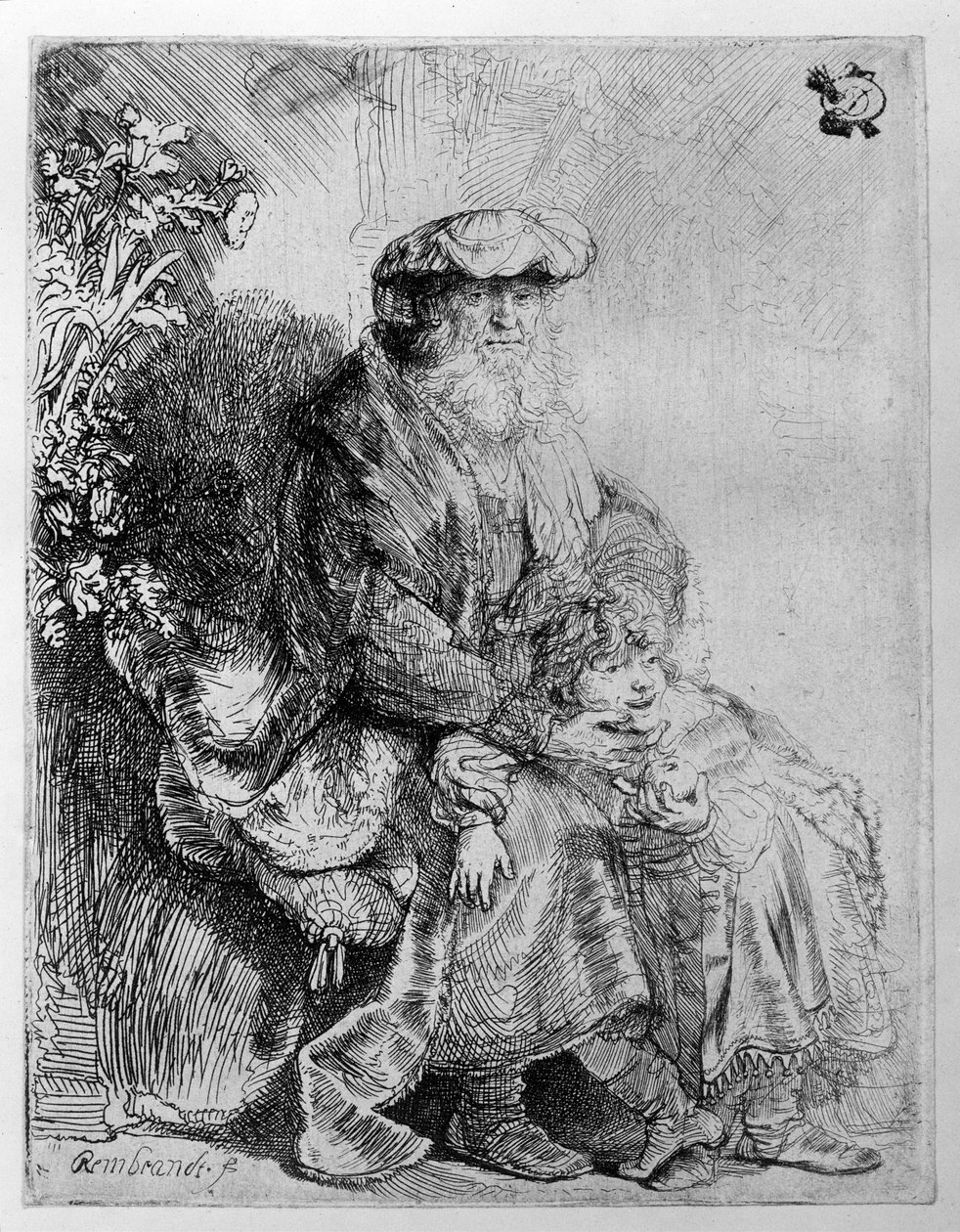 Abraham trzymający młodego Izaaka, ok. 1637 r. autorstwa Rembrandt van Rijn