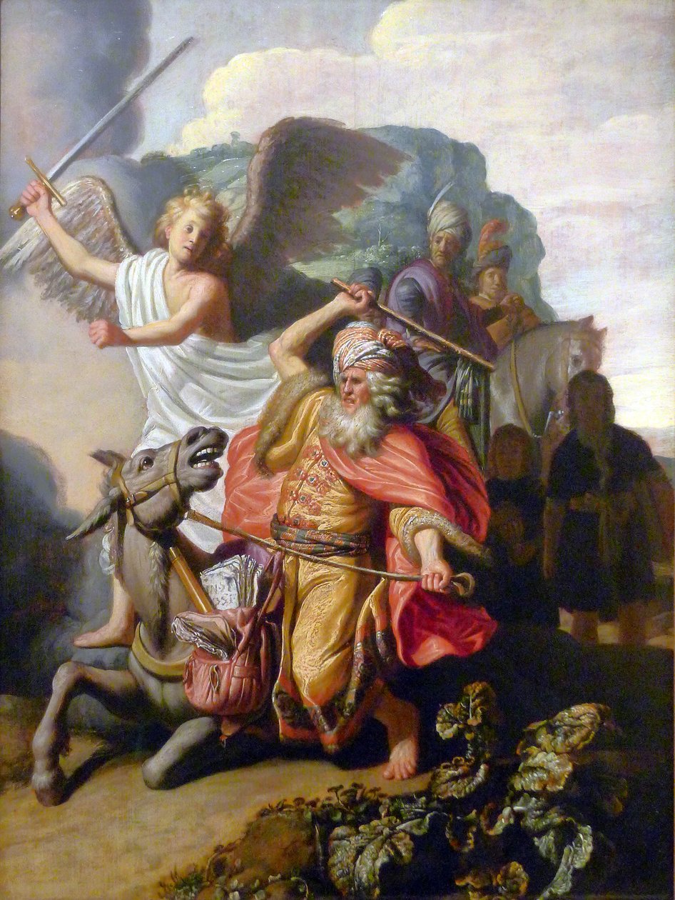 Balaam i jego tyłek autorstwa Rembrandt van Rijn