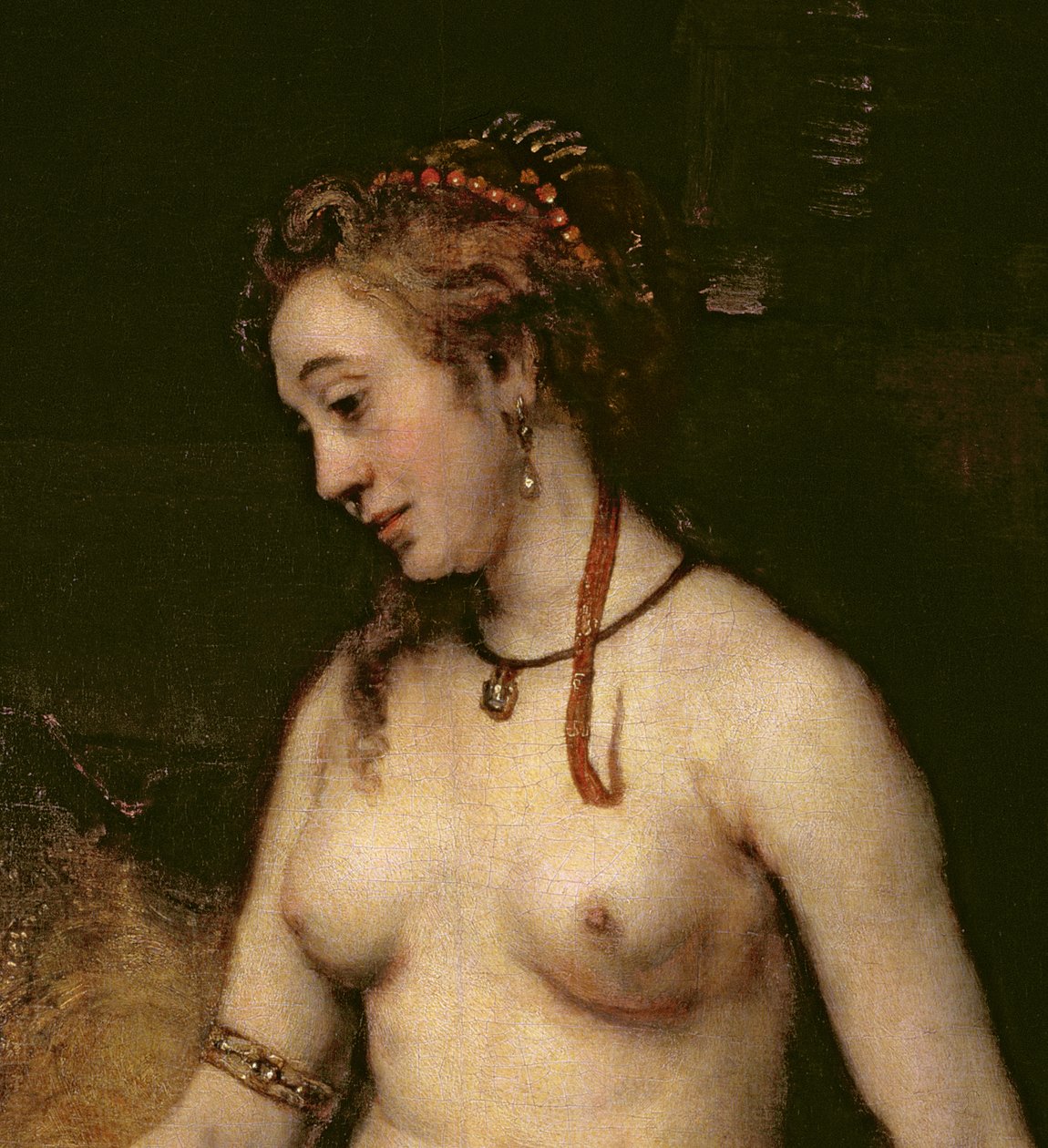 Kąpiel Batszeba, 1654 (detal 44593) autorstwa Rembrandt van Rijn